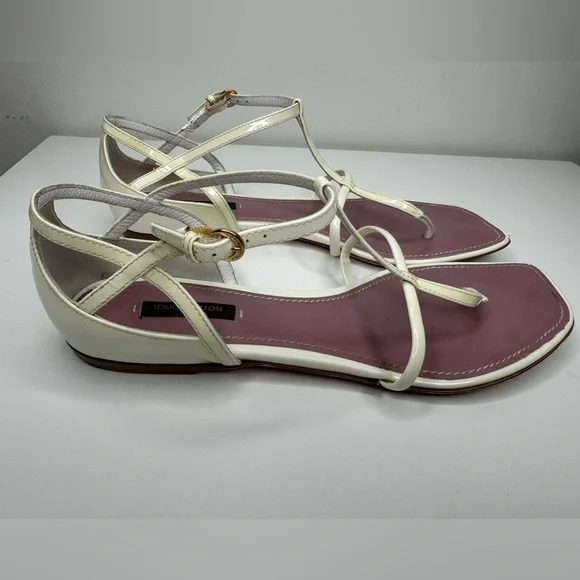 Louis Vuitton White Sandals - Size 38 - Picture 2 of 8